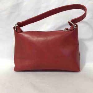 Banana Republic Bag Red Satchel Zip Closure Inside Pocket Faux Leather